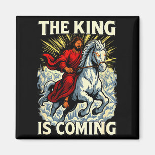 Der König kommt Offenbarung Fette christliche Kuns Magnet