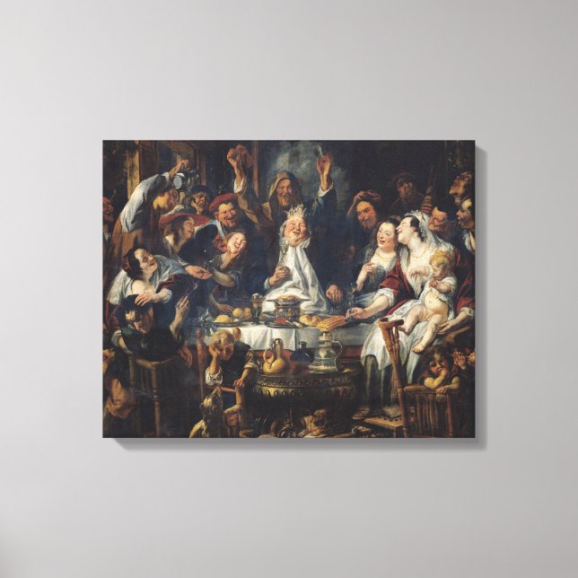 Der König trinkt Leinwanddruck (Vorderseite)