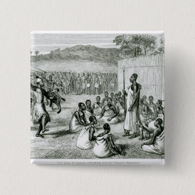 Der König Uganda-wiederholenoberst Button (Vorderseite)