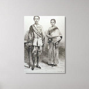 Der König und die Königin von Siam Leinwanddruck