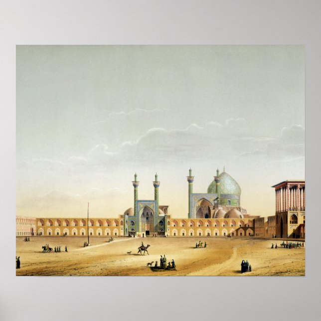 Der Königliche Palast und das Mesdjid-i-Shah, Isfa Poster (Vorne)
