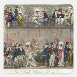 Der königliche Saal, Piccadilly, 'vom englischen Quadratischer Aufkleber