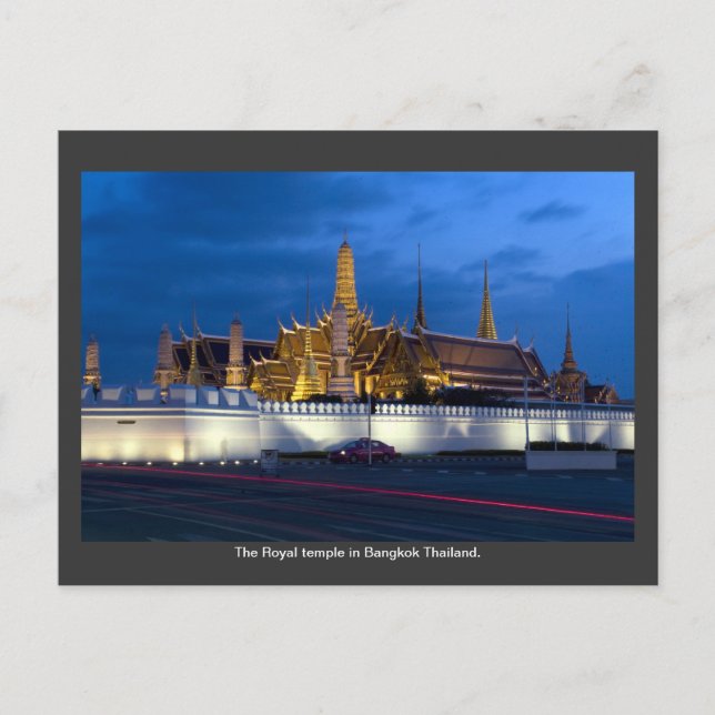 Der königliche Tempel in Bangkok Thailand. Postkarte (Vorderseite)