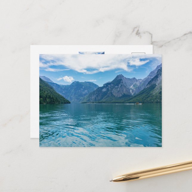 Der Königssee in Bayern, Berchtesgaden Postkarte (Vorderseite/Rückseite Beispiel)