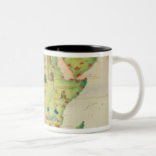 Der Kontinent von Afrika Zweifarbige Tasse