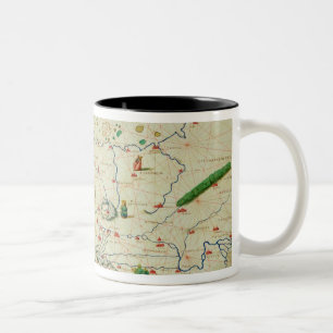 Der Kontinent von Europa Zweifarbige Tasse