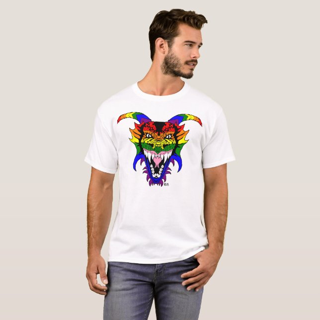 Der Kopf des großen Stolz-Drachen T-Shirt (Vorne ganz)