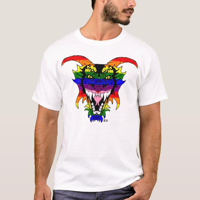 Der Kopf des großen Stolz-Drachen T-Shirt (Vorderseite)