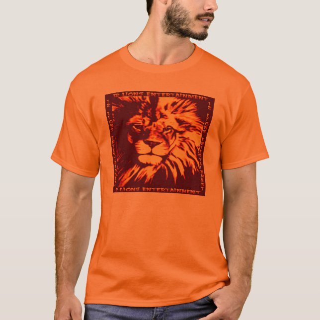 Der Kopf des Löwes - Orange T-Shirt (Vorderseite)