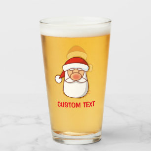 Der Kopf des Weihnachtsmanns Glas