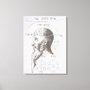 Der Kopf von Adam Kadmon, Kopie einer Illustration Leinwanddruck