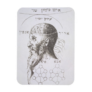 Der Kopf von Adam Kadmon, Kopie einer Illustration Magnet