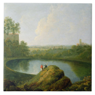 Der Kopf von See Nemi (Öl auf Leinwand) Fliese