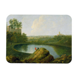 Der Kopf von See Nemi (Öl auf Leinwand) Magnet