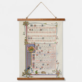 Der Kopf Weihnachtslied Mittelalter Wandteppich Mit Holzrahmen