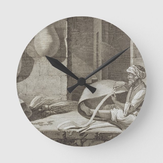 Der Korb-Hersteller, Künsten und von Handel O von Runde Wanduhr (Vorderseite)