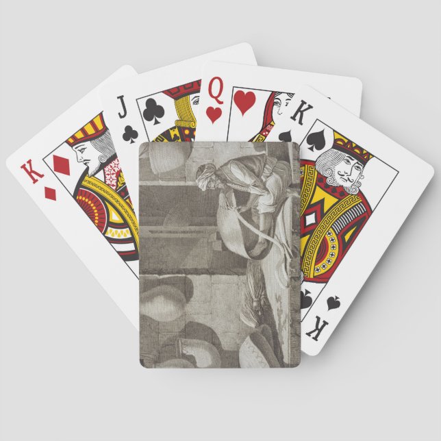 Der Korbmacher aus Band II Kunst und Handel Spielkarten (Rückseite)