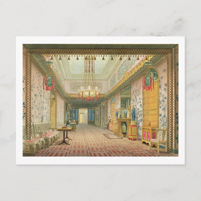 Der Korridor bzw. die Long Gallery in der Endphase Postkarte (Vorderseite)