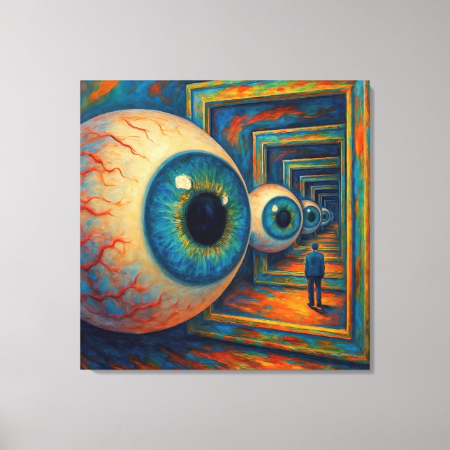"Der Korridor des Sehens" - ein surreales Portrait Leinwanddruck (Vorderseite)