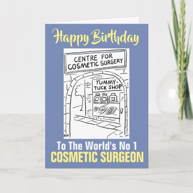 Der Kosmetikchirurg Nr. 1 des Wortes - Happy Birth Karte (Vorderseite)