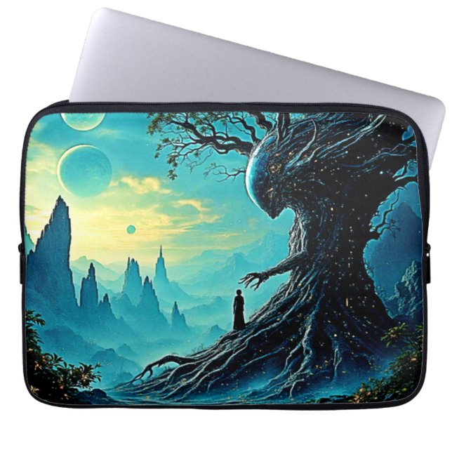Der kosmische Baum der Fantasie Laptopschutzhülle (Vorderseite)