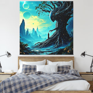 Der kosmische Baum der Fantasie Leinwanddruck