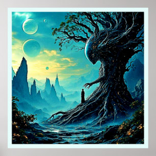 Der kosmische Baum der Fantasie Poster