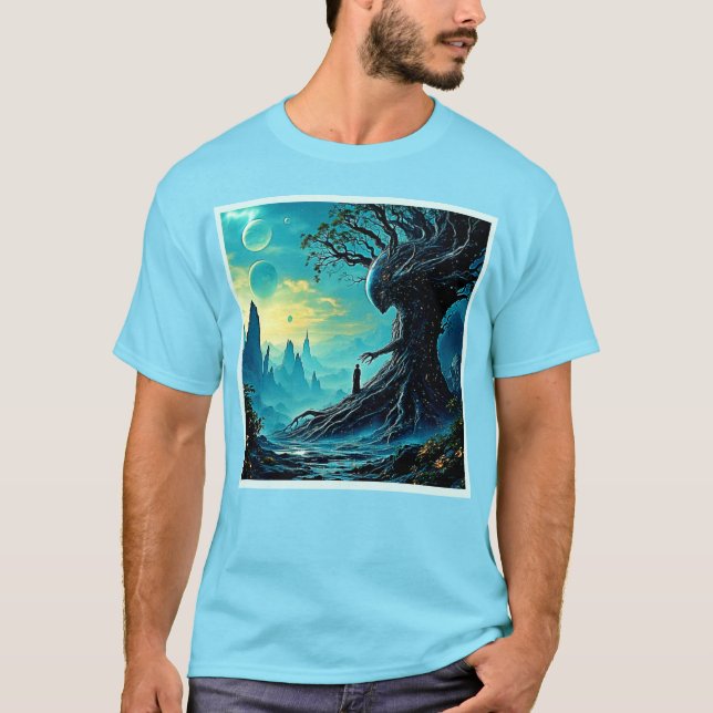 Der kosmische Baum der Fantasie T-Shirt (Vorderseite)