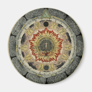 Der kosmische RoseMandala Magnet