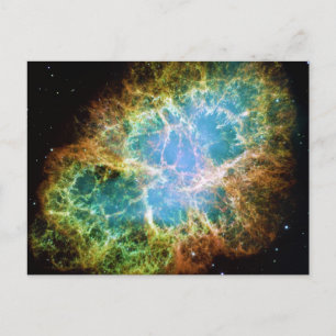 Der Krabbennebel vom Hubble-Weltraumteleskop Postkarte