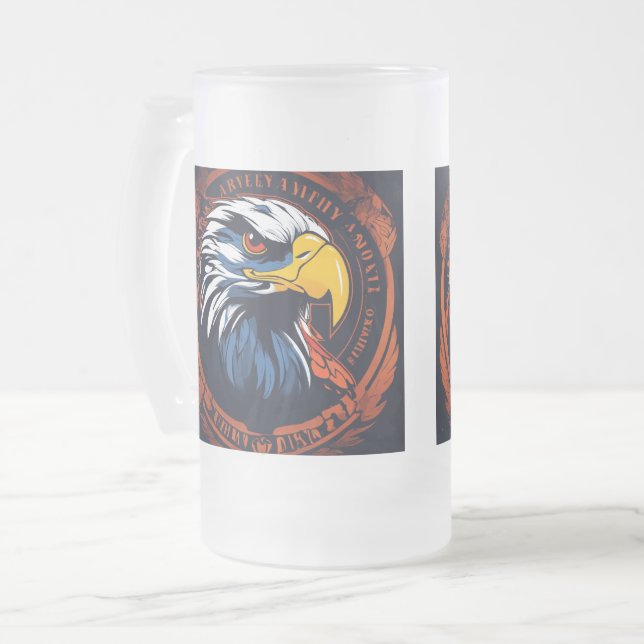 Der kräftige Schnabel Mattglas Bierglas (Vorderseite Links)