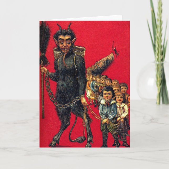 Der Krampus Feiertagskarte (Vorderseite)