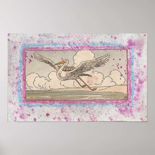 Der Kran hilft den Sparrow Poster (Vorne)