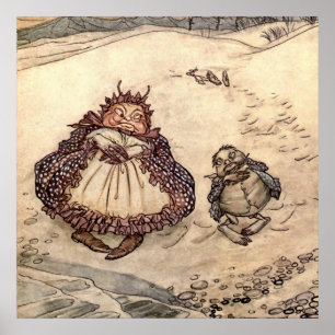 „Der Krebs und seine Mutter“ von Arthur Rackham Poster