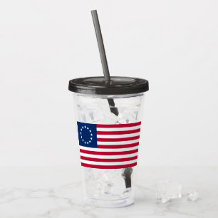 Der Kreis der Sterne, amerikanische Flagge von Bet Acryltrinkbecher