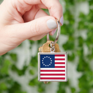 Der Kreis der Sterne, amerikanische Flagge von Bet Schlüsselanhänger
