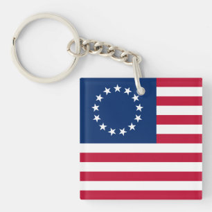 Der Kreis der Sterne, amerikanische Flagge von Bet Schlüsselanhänger