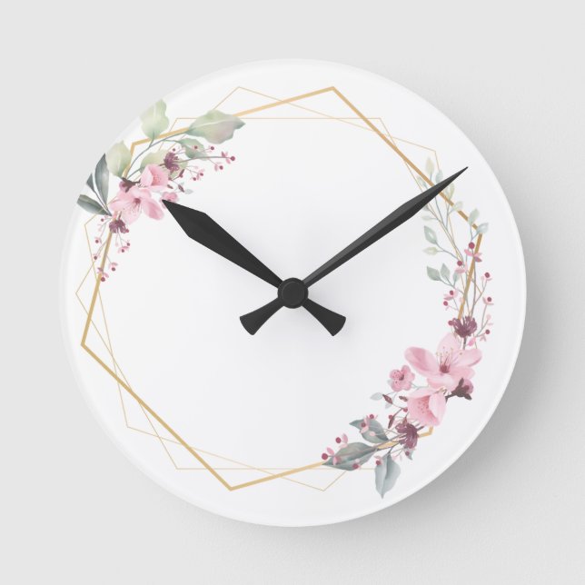 Der Kreis des Lebens Runde Wanduhr (Vorderseite)
