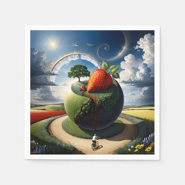 Der Kreislauf des Lebens ist ein surrealistisches  Serviette (Vorderseite)