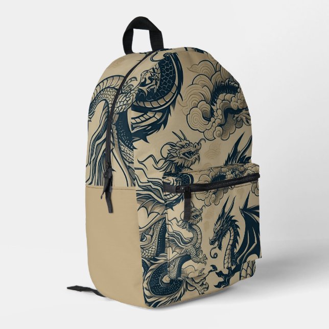 Der Krieg der Drachen Bedruckter Rucksack (Rückseitige Ecke links)