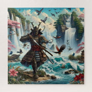 Der Kriegertempel der Wasserfälle Jigsaw Puzzle