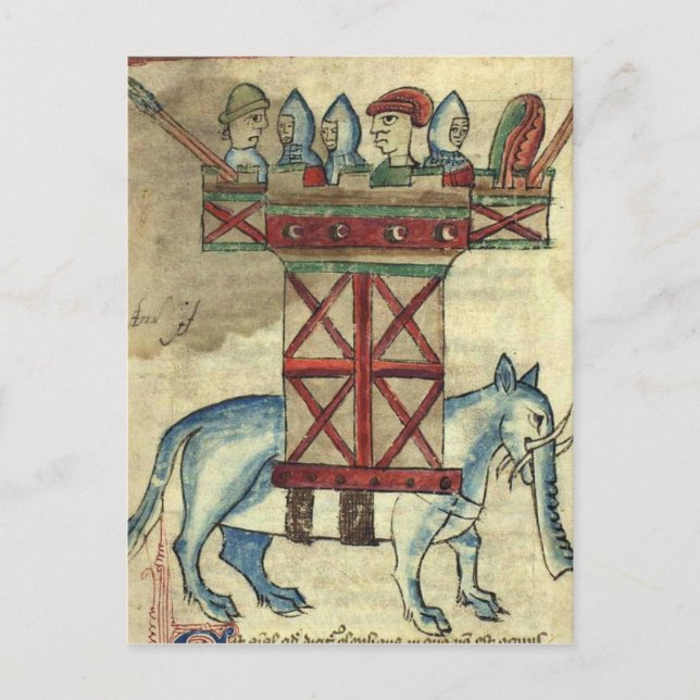 Der Kriegselefant Postkarte (Vorderseite)