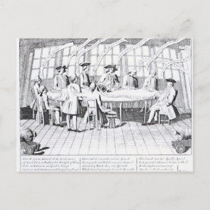 Der Kriegsrat von 1756 Postkarte