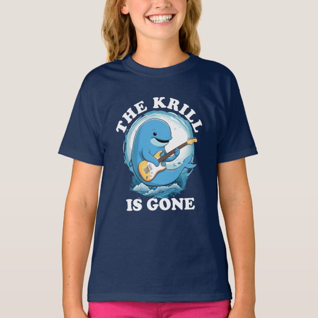 Der Krill ist verschwunden - Funny Whale spielt Gi T-Shirt (Vorderseite)