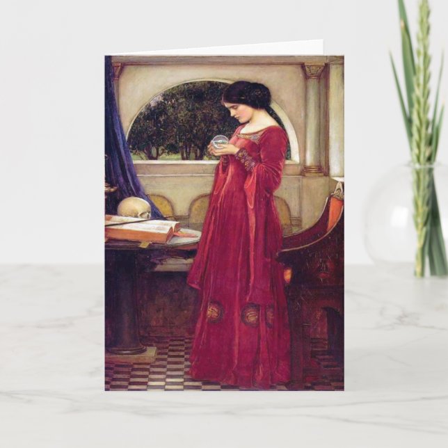 Der Kristallball, J.W. Waterhouse, 1902 Karte (Vorderseite)