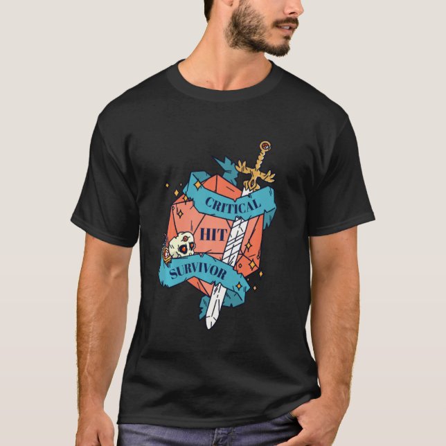 Der kritische Treffer überlebt die Dungeons und tö T-Shirt (Vorderseite)