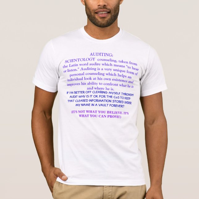 der Kult von Scientology T-Shirt (Vorderseite)