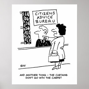Der Kunde beim Citizens Advice Bureau berät Sie Poster