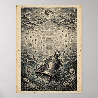 Der Kunst-Druck Die ertrunkene Glocke Poster