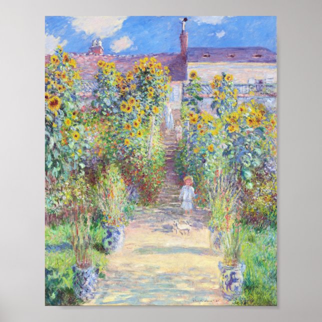 Der Kunstgarten von Claude Monet in Vétheuil Poster (Vorne)